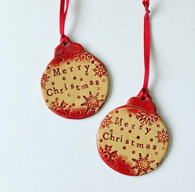 Merry Christmas Star/Bauble Tree Decoration from Wales