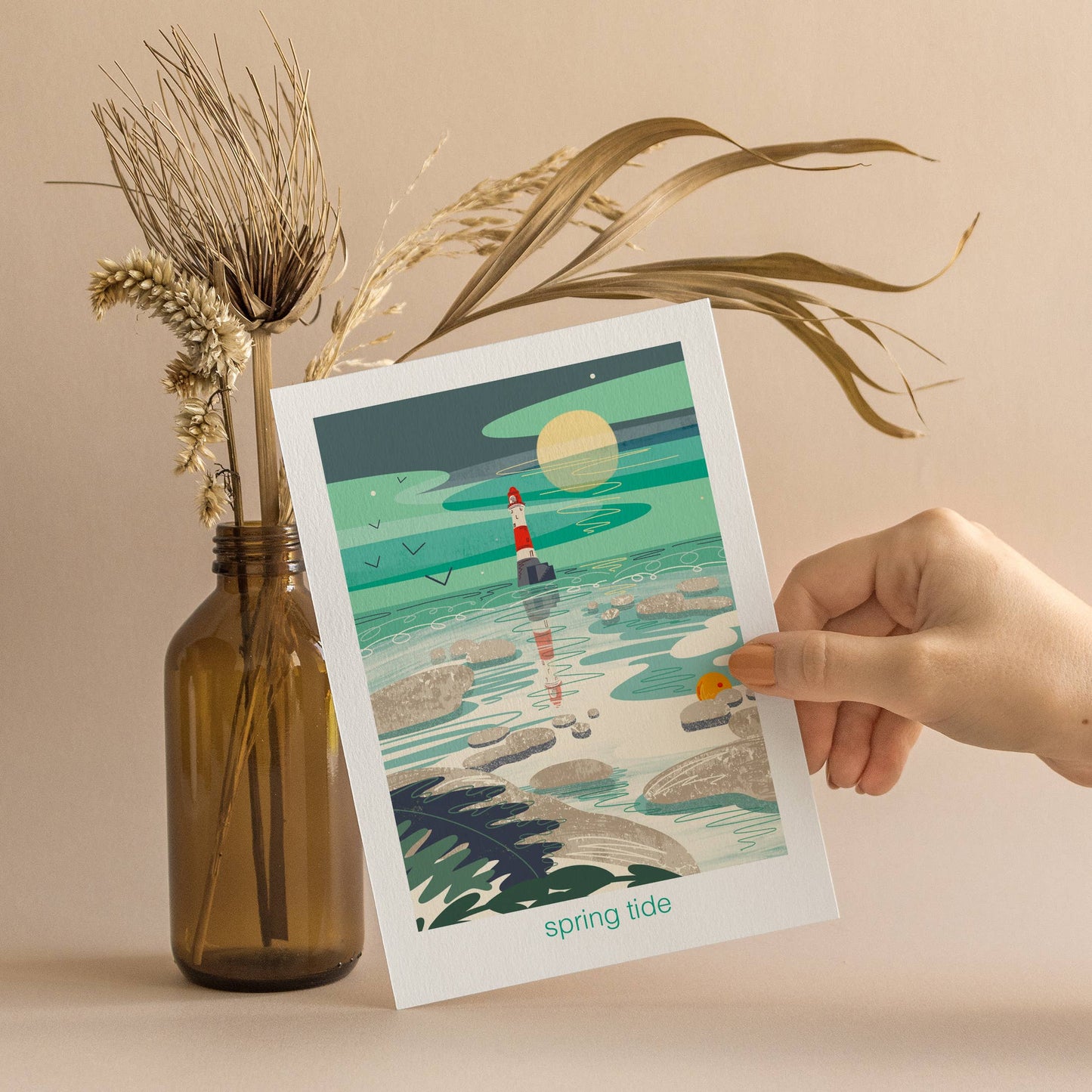 Spring tide - let's go outside greeting card nature outdoors