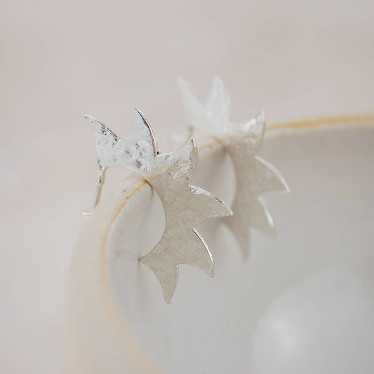 Lucy Kemp - Sterling Silver Sunburst Earrings