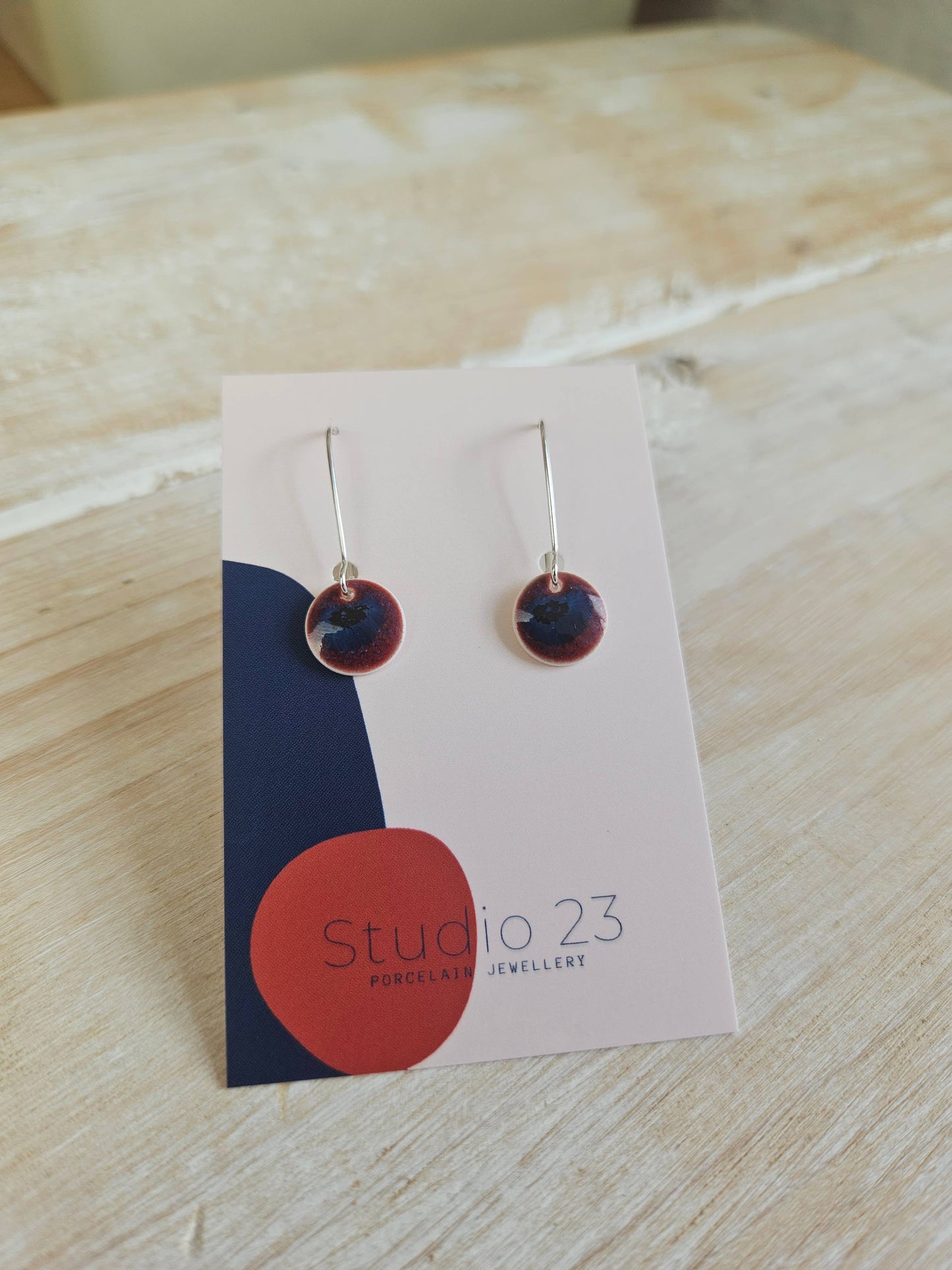Studio 23 Ceramics - Drop Circle Earring Pair