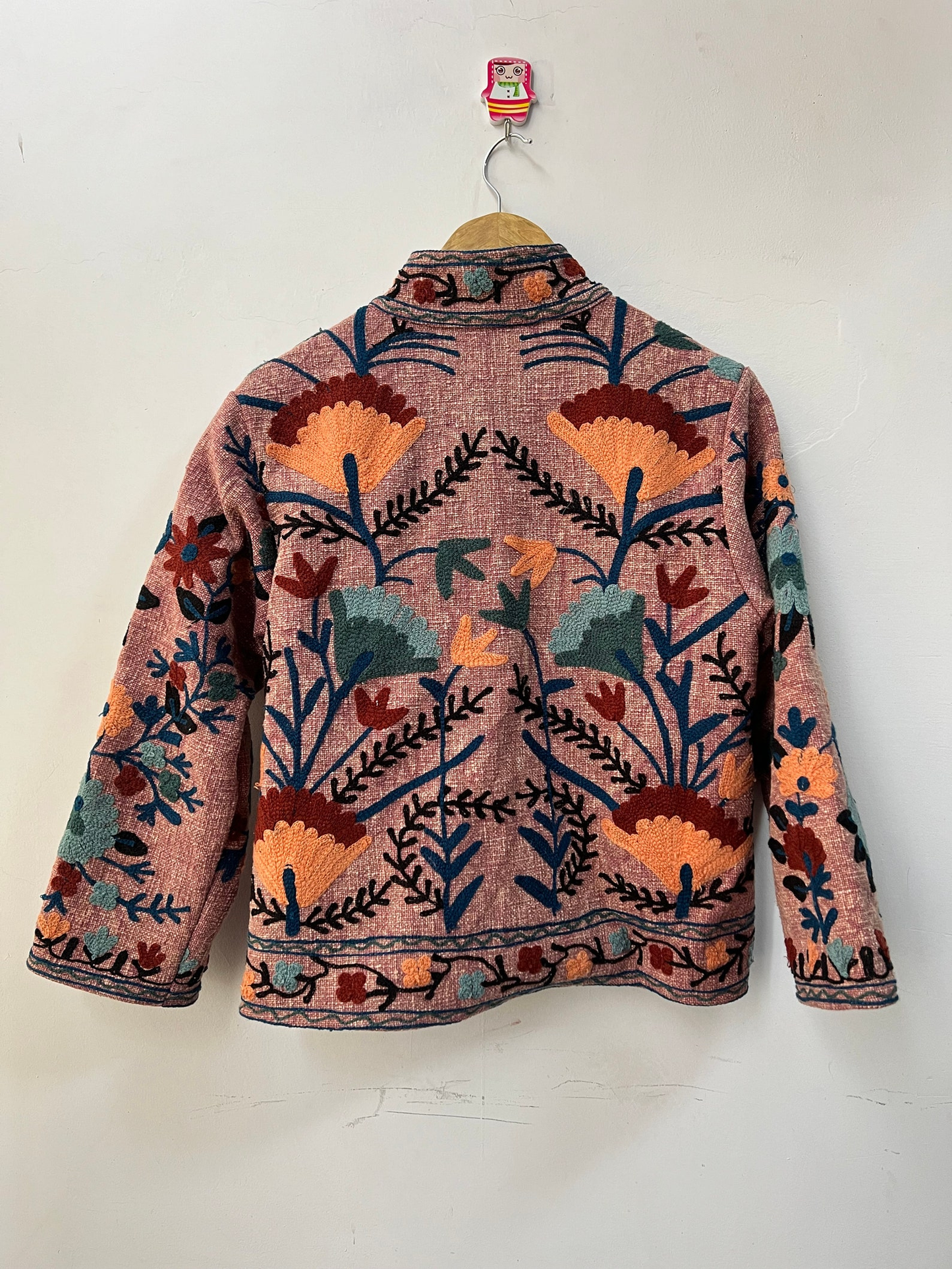 Boho Suzani Jackets, Hand Embroidered Cotton Velvet Quilted
