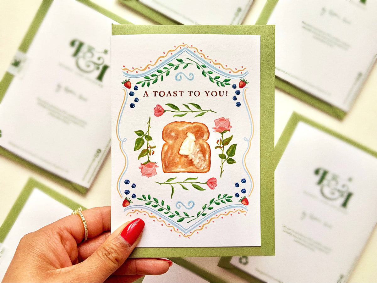 Honey & Incense - A Toast to You! Greetings Card