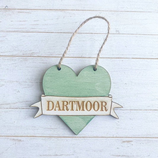 Mini Green Heart Location Custom Personalised Decoration