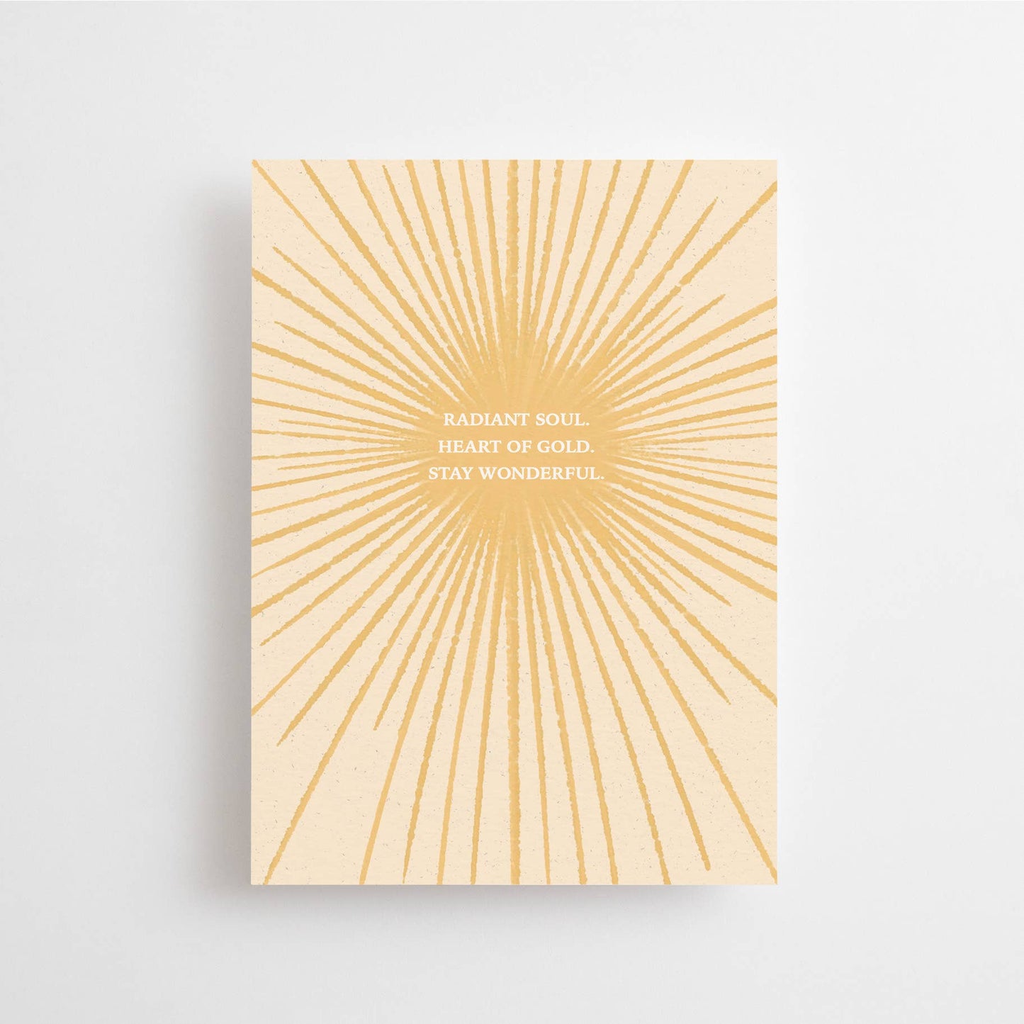 Anna Cosma - RADIANT SOUL. HEART OF GOLD. STAY WONDERFUL POSTCARD