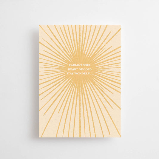 Anna Cosma - RADIANT SOUL. HEART OF GOLD. STAY WONDERFUL POSTCARD