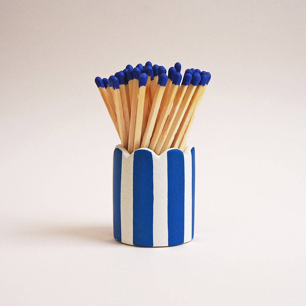 Hello Marilu Stripy Match Stick Holders