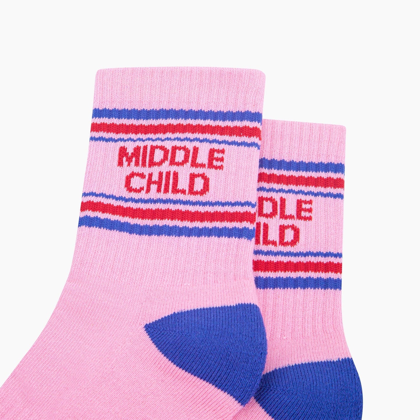 Middle Child Organic Cotton Sports Socks in Pink/Royal Blue