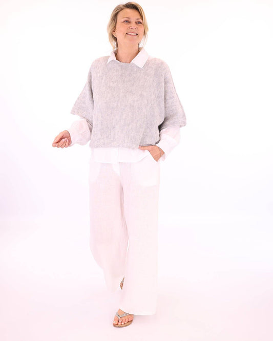 Cadenza - Wide Straight Leg Linen Trousers