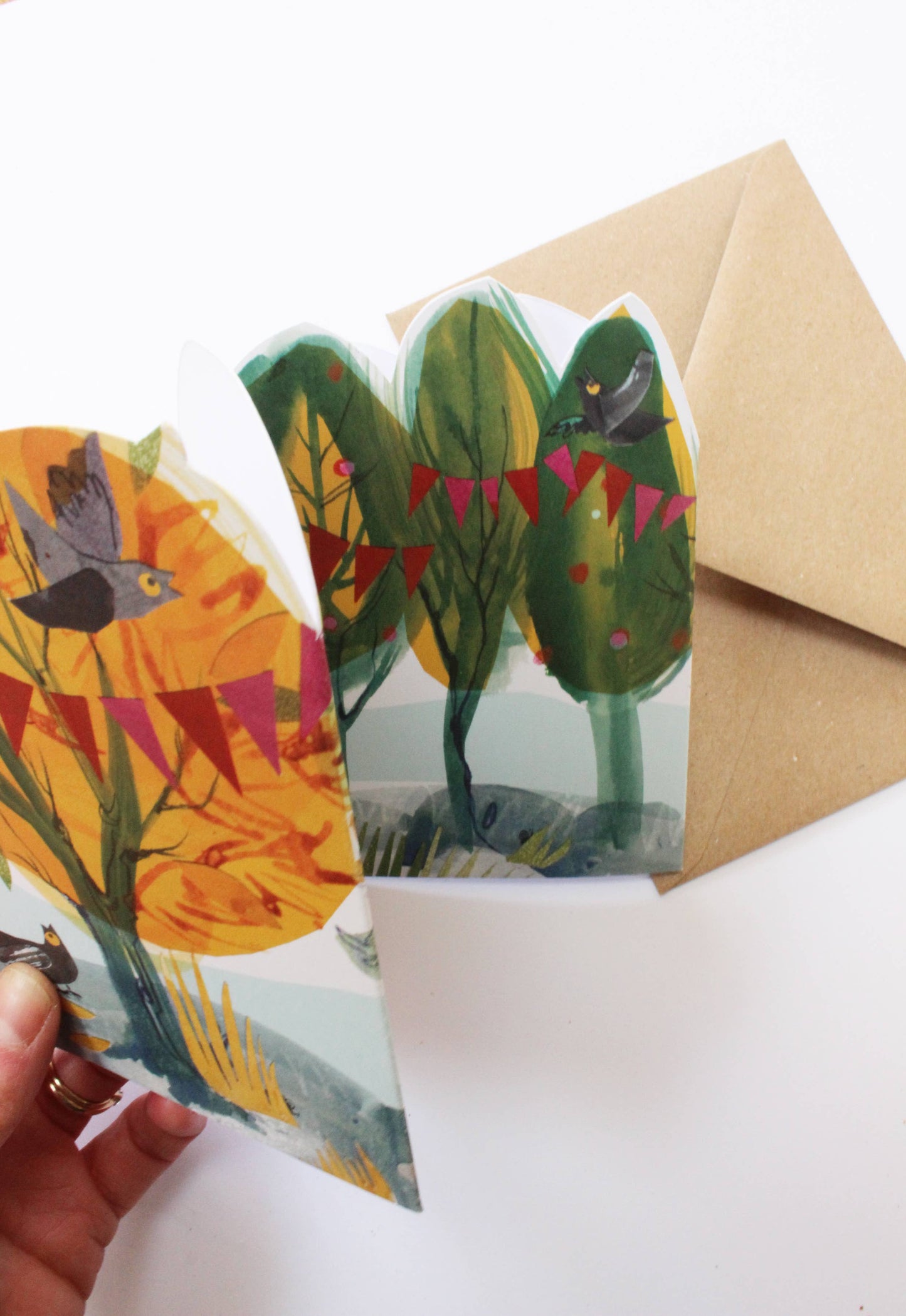 Esther Kent Design - Happy Forest Concertina Card