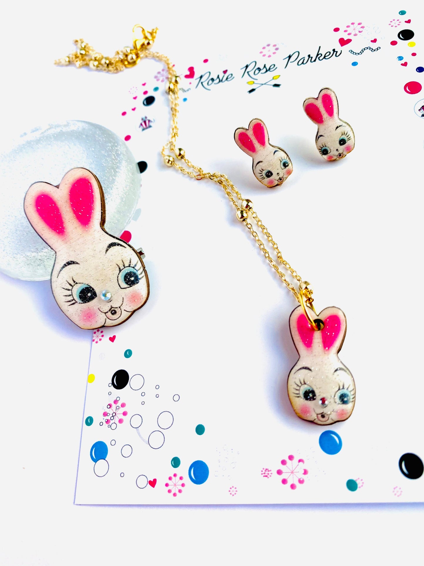 Rosie Rose Parker - Bunny Easter earrings