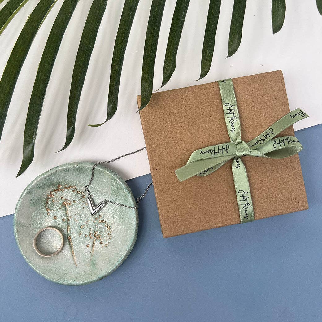 Green and Gold Ring Dish