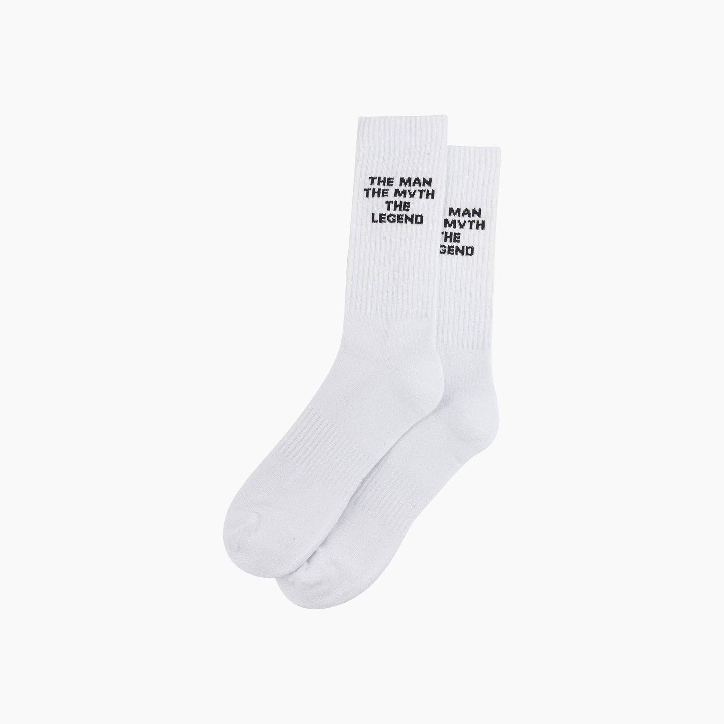 The Man The Myth The Legend Organic Cotton Sports Socks in White