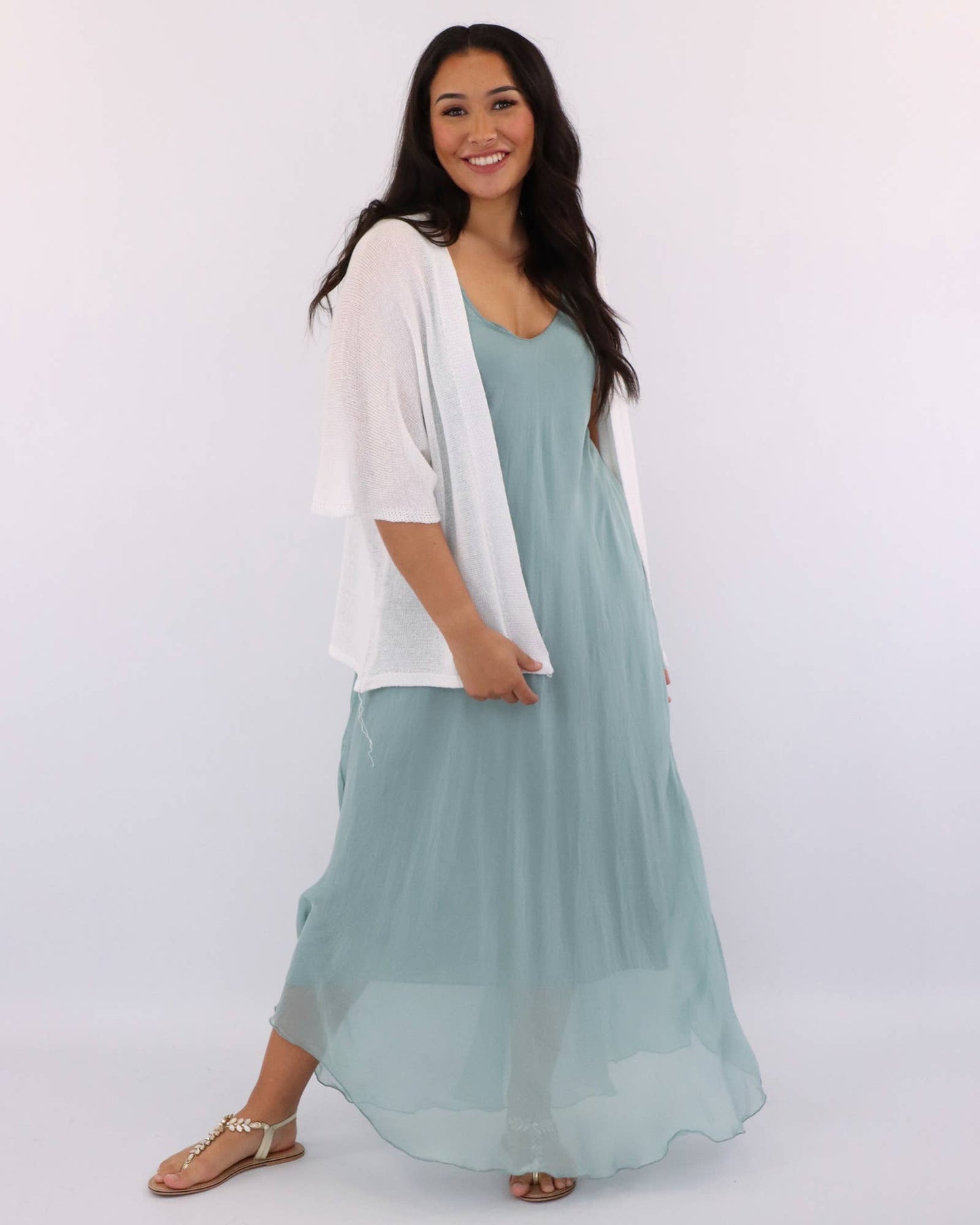 Cadenza Italy Ltd - Cotton Blend Short Kimono