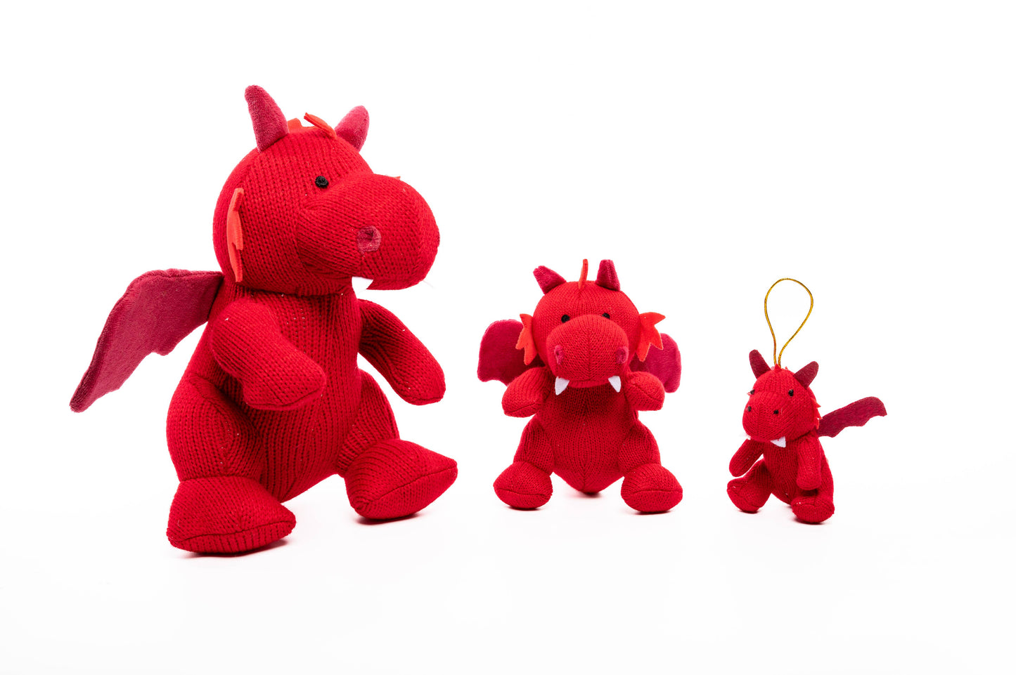 Red Dragon Hanging Decoration, Knitted