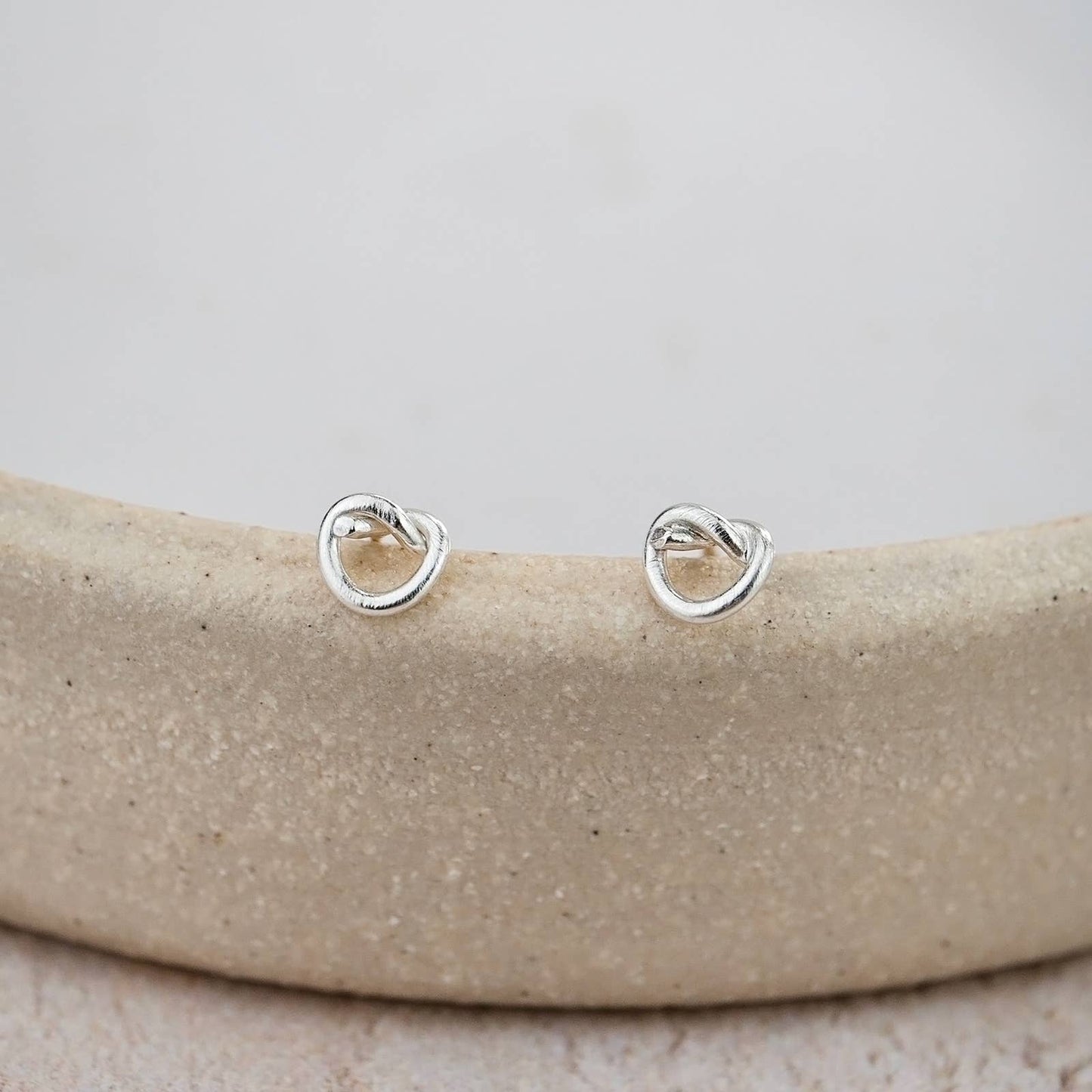 Lucy Kemp Jewellery - Sterling Silver Mini Love Knot Studs