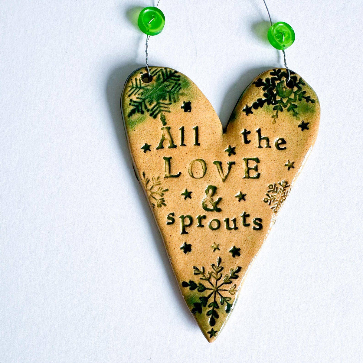 All the LOVE & Sprouts Heart. Tree decoration ornament