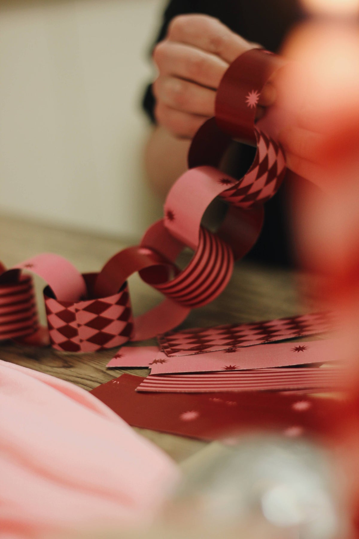 Berry & Blush | Paper Chain Kit Valentines Party Decor