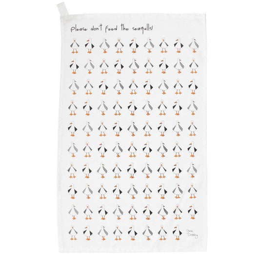 Gone Crabbing - Please Don't Feed The Seagulls Tea Towel