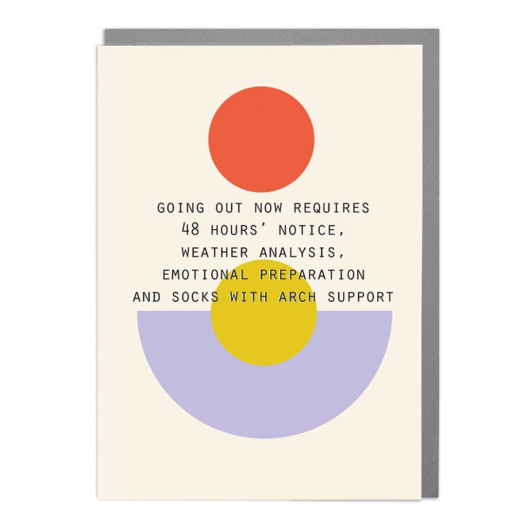 Going Out Now Requires... - Humorous Card by Lola Design