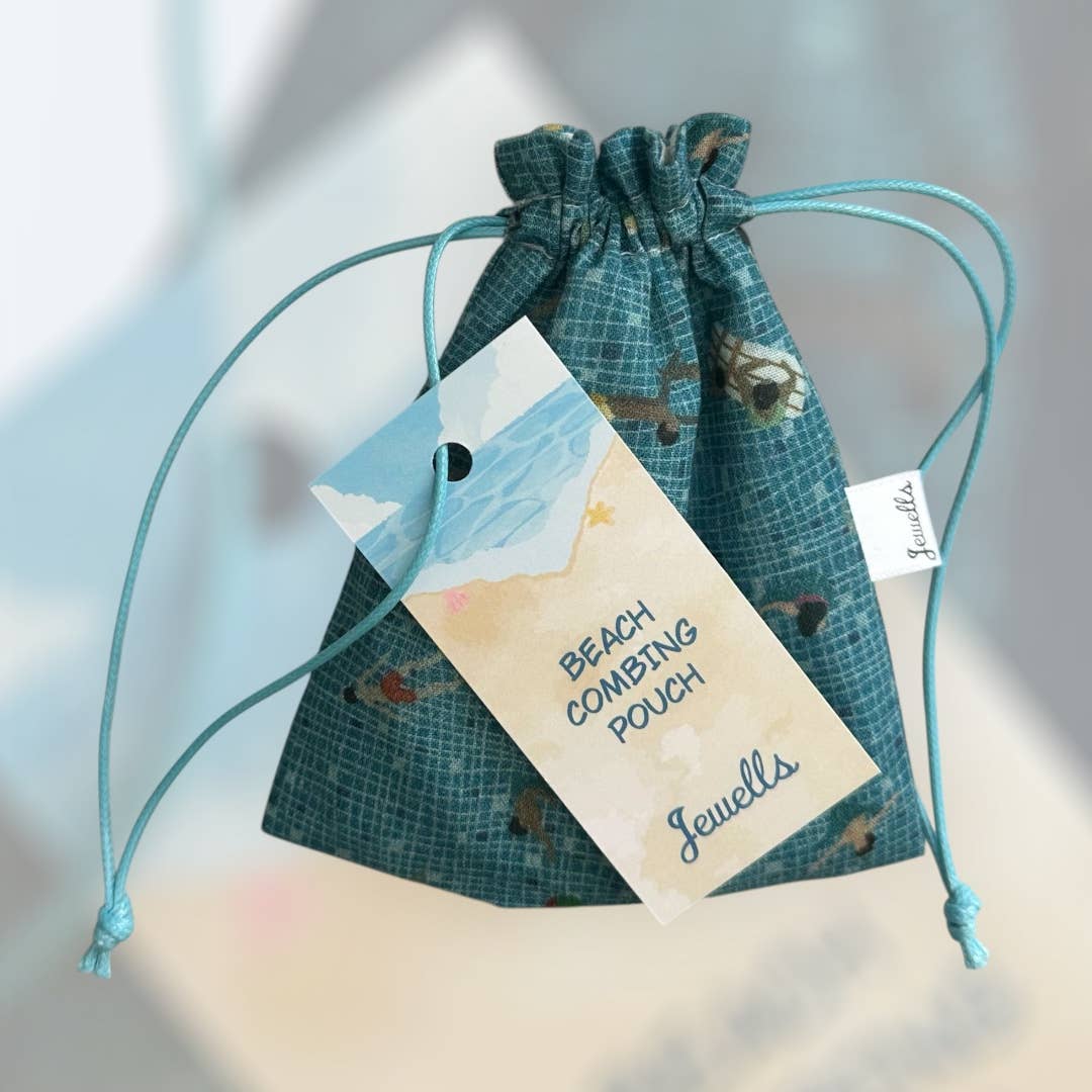 Jewells - Beach Combing Sea fabric beach collecting pouch bag 