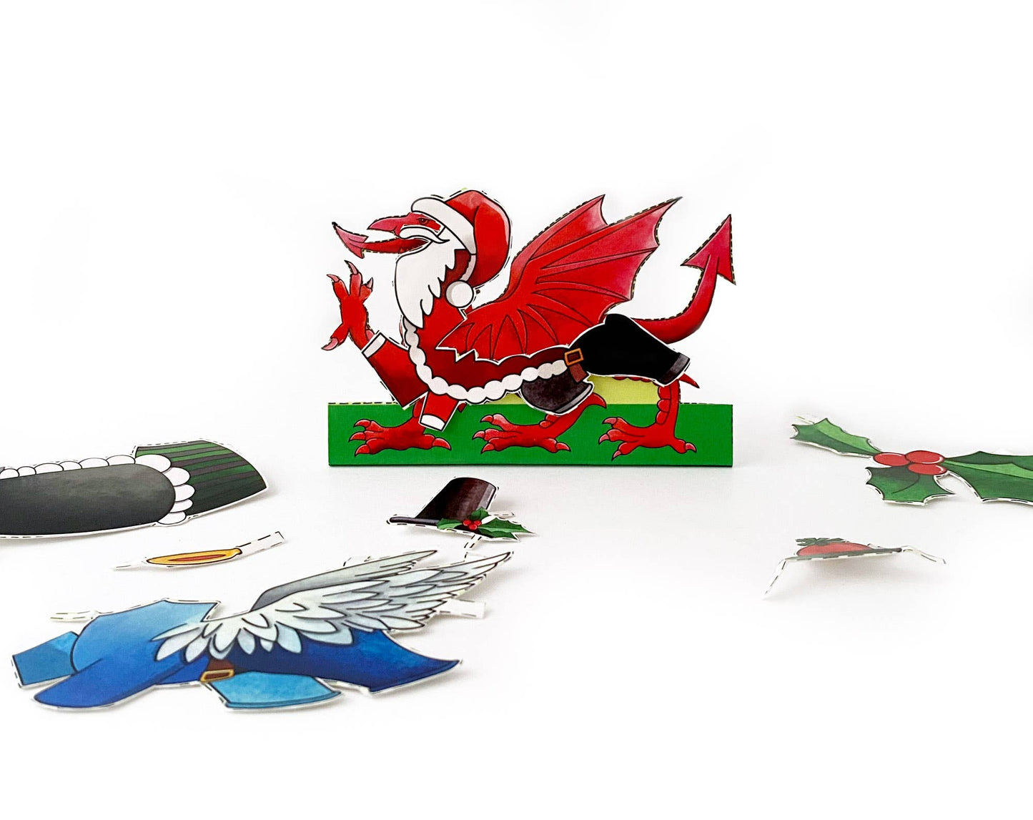 Dress a Welsh Dragon Christmas Card