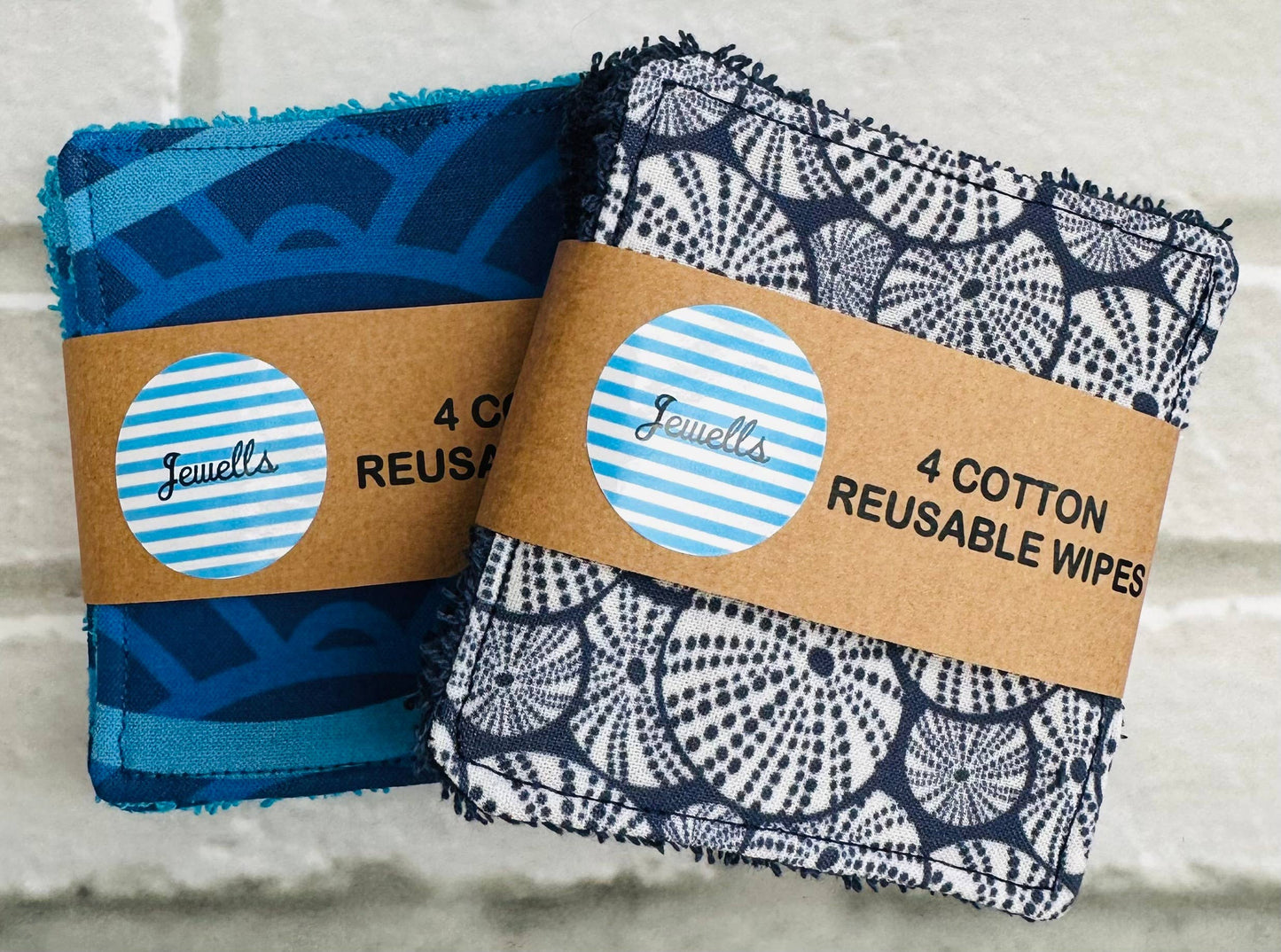 Jewells - 4 wash cloths Gold Sea Urchin or Turquoise Waves