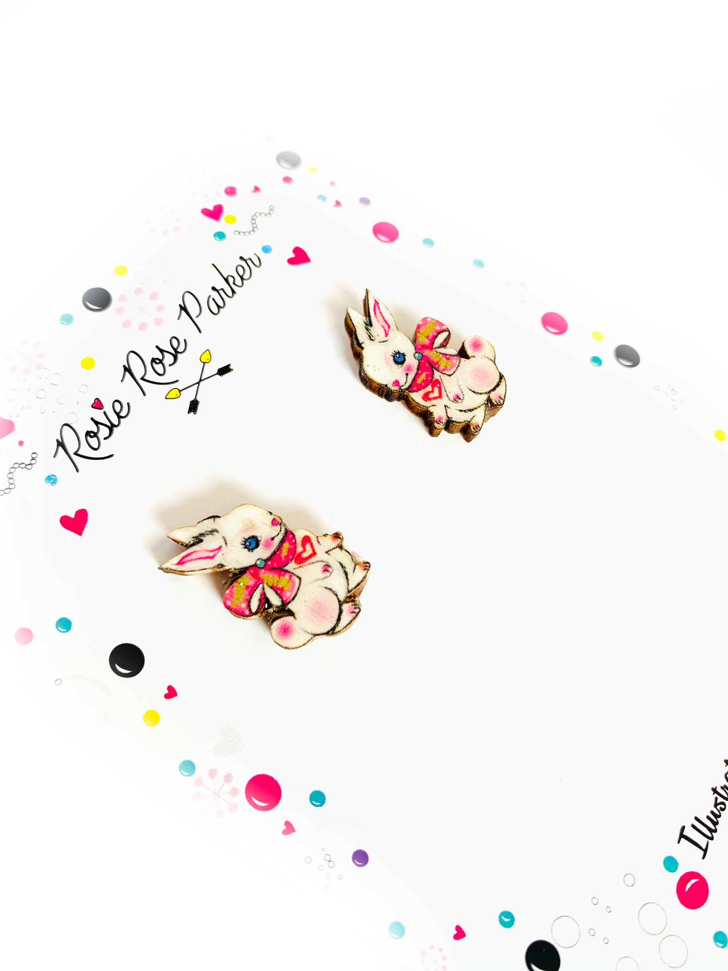 Rosie Rose Parker - Rabbit bunny studs