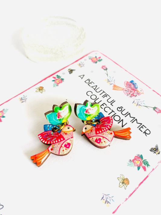 Rosie Rose Parker - Love bird statement earrings