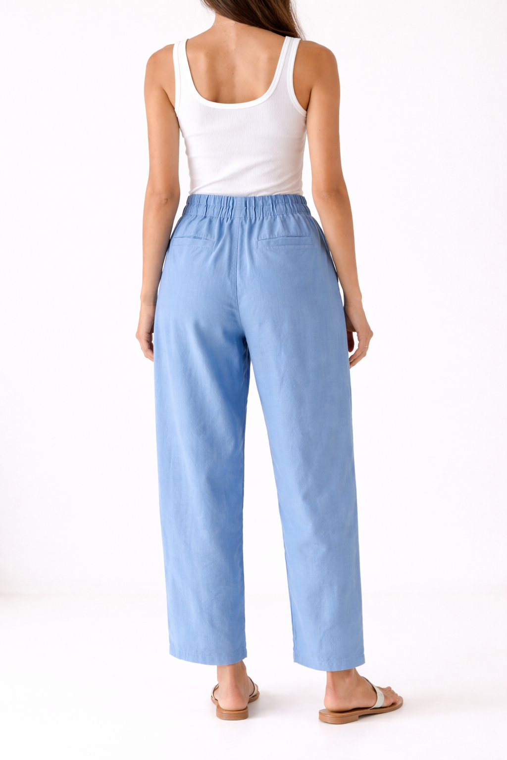 100% cotton drawstring and elasticated trouser