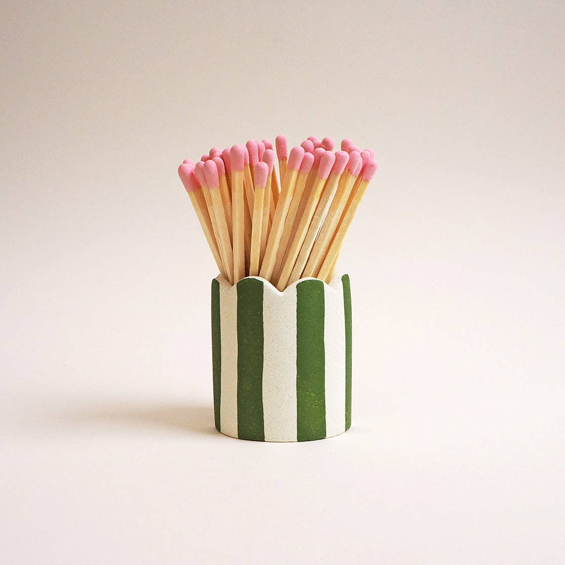 Hello Marilu Stripy Match Stick Holders