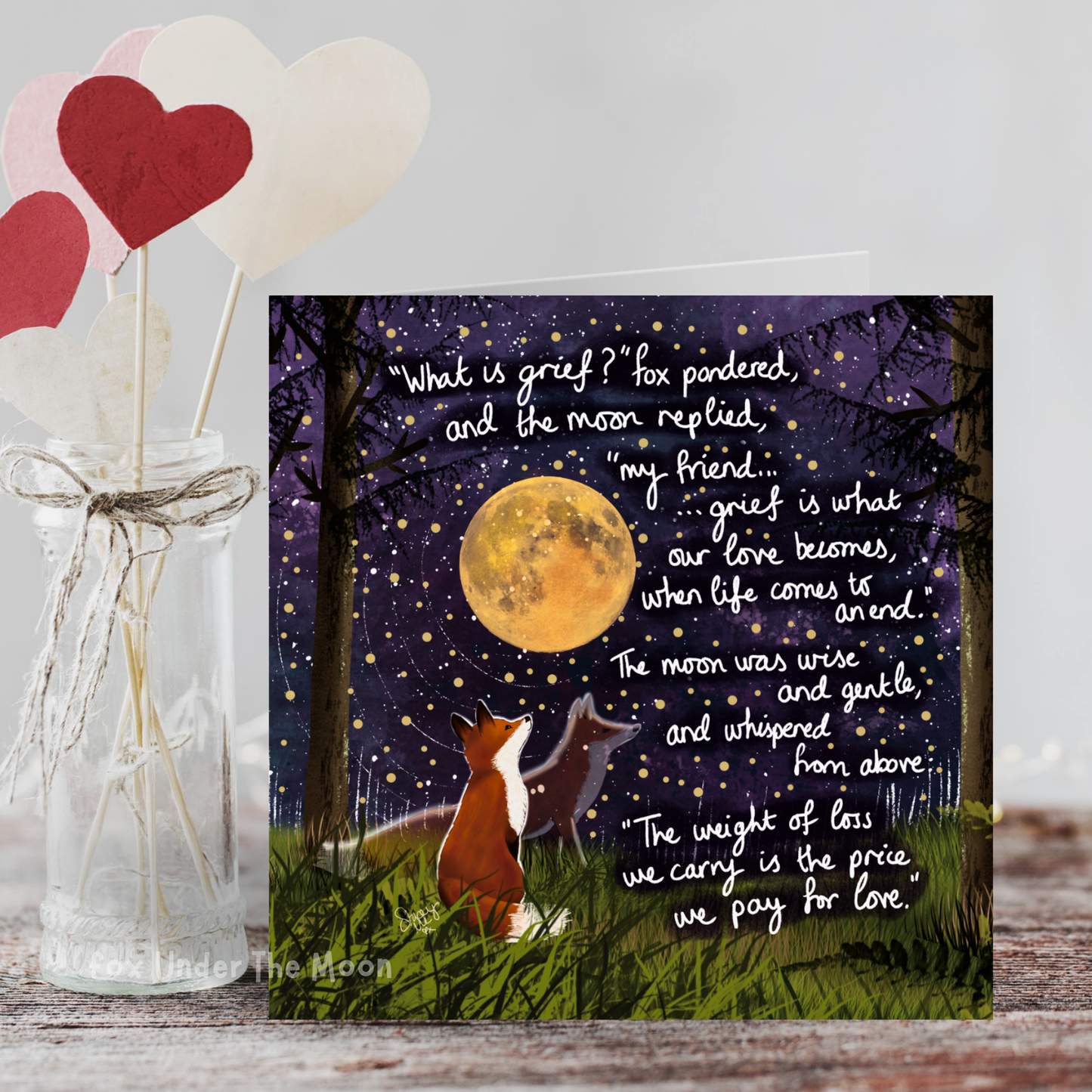 'Grief' - Greeting Card From Fox Under The Moon