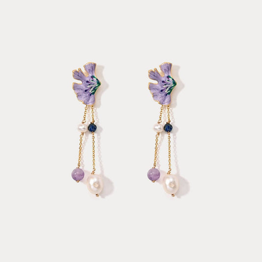 Verdivine - Ginkgo Leaf Dangling Earrings