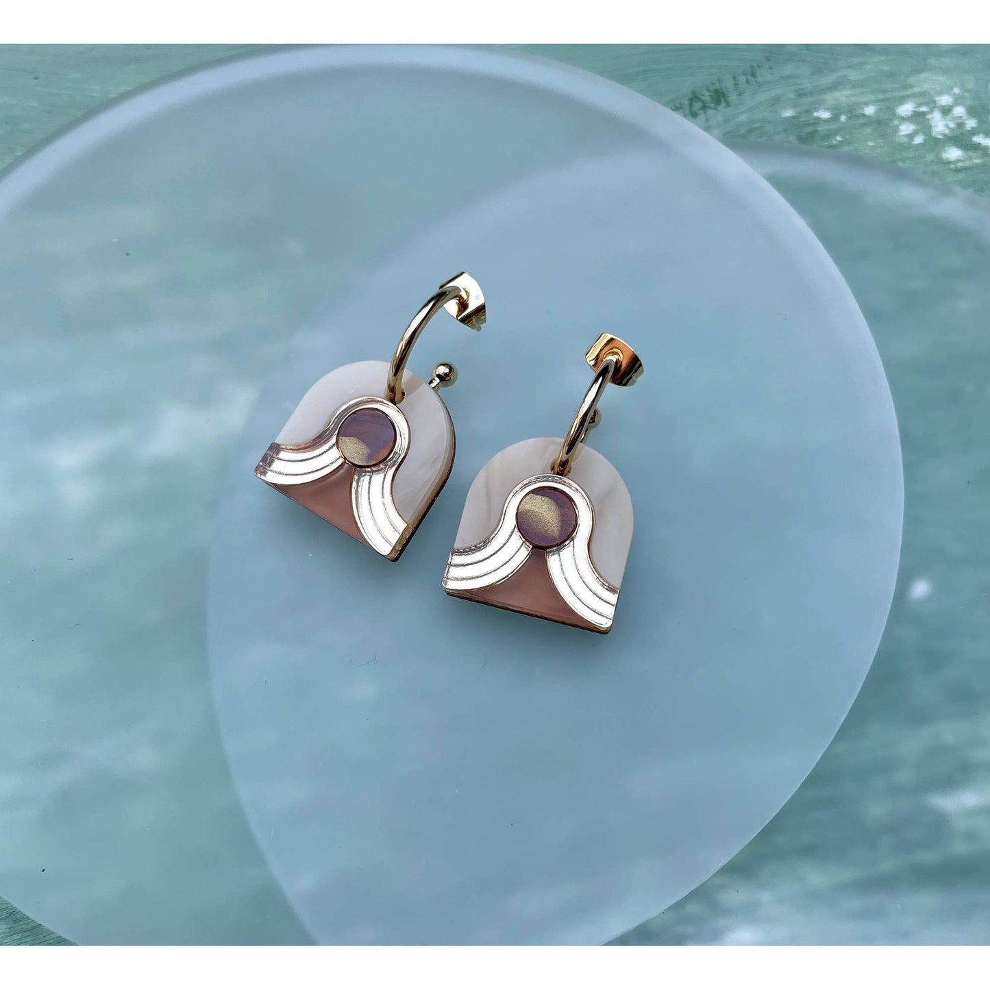 Rosa Pietsch - Arch Dot Hoop Earrings - Gold