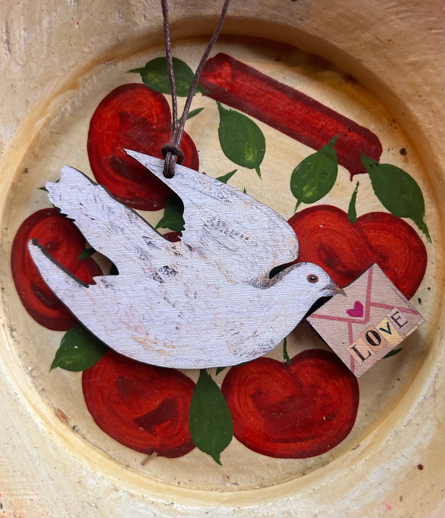 Clare O’Neill Artworks - Love Dove birch plywood decoration 