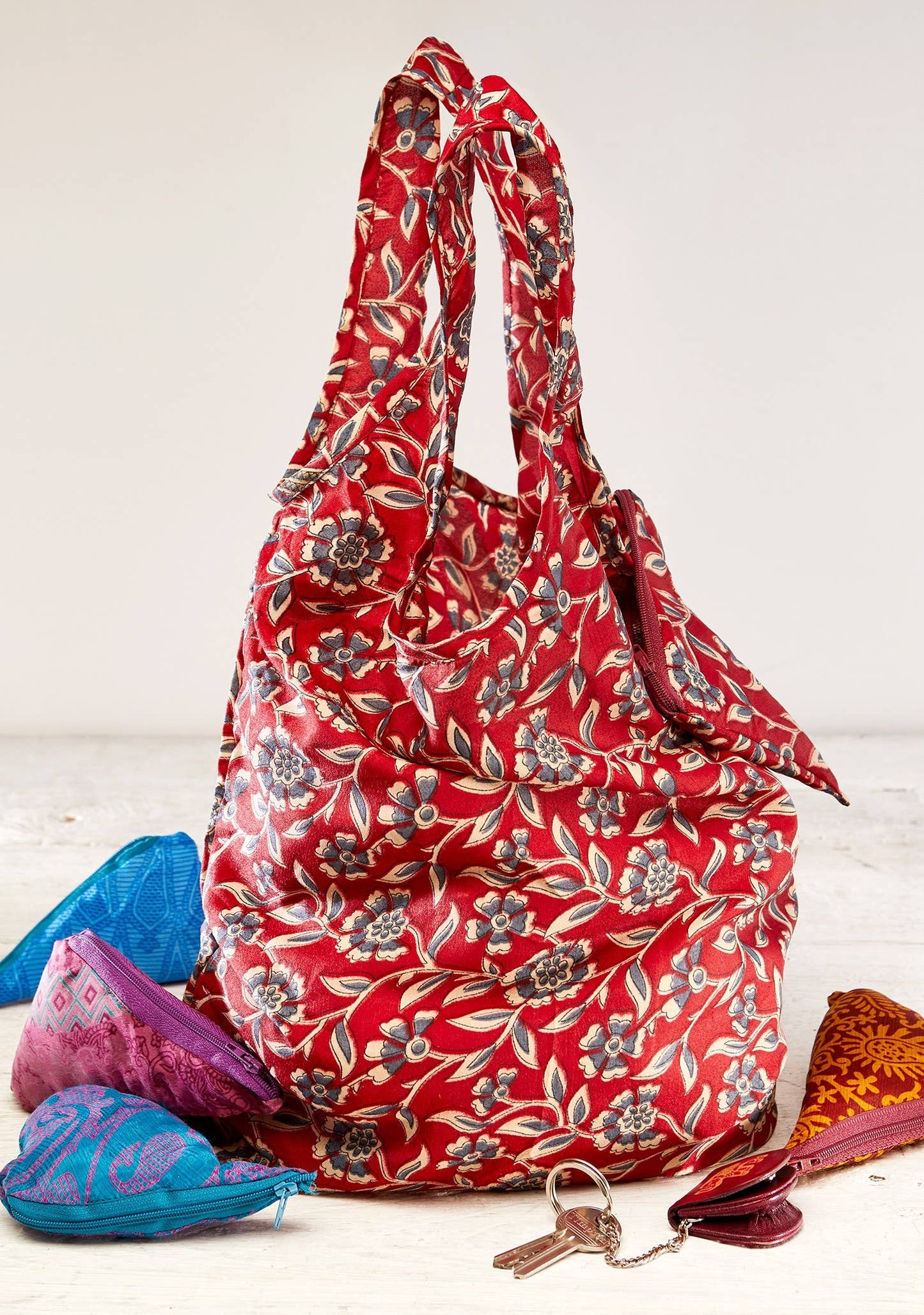 Namaste - Recycled Sari Folding Shopping Bags