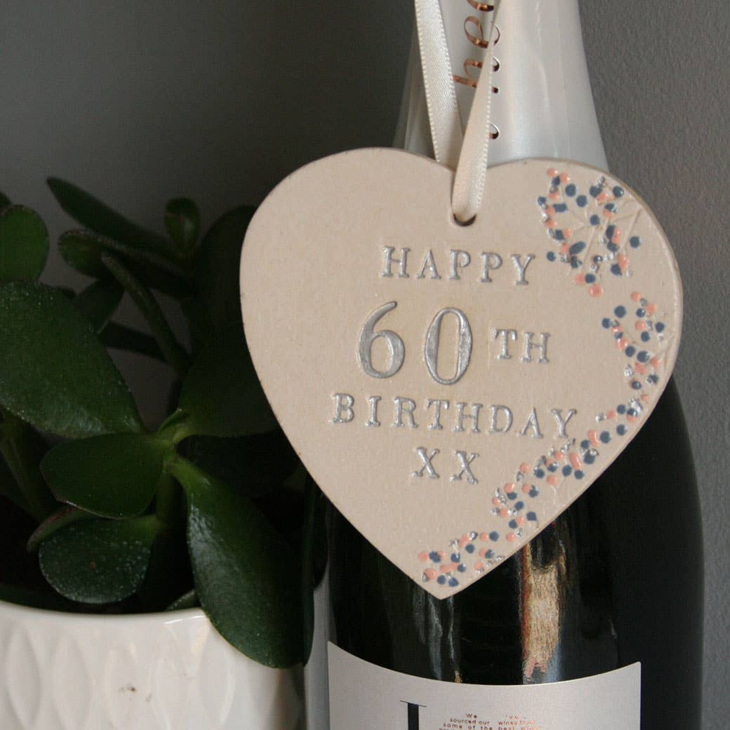 40th/50th/60th Birthday Hanging Heart's - Milestone Birthday