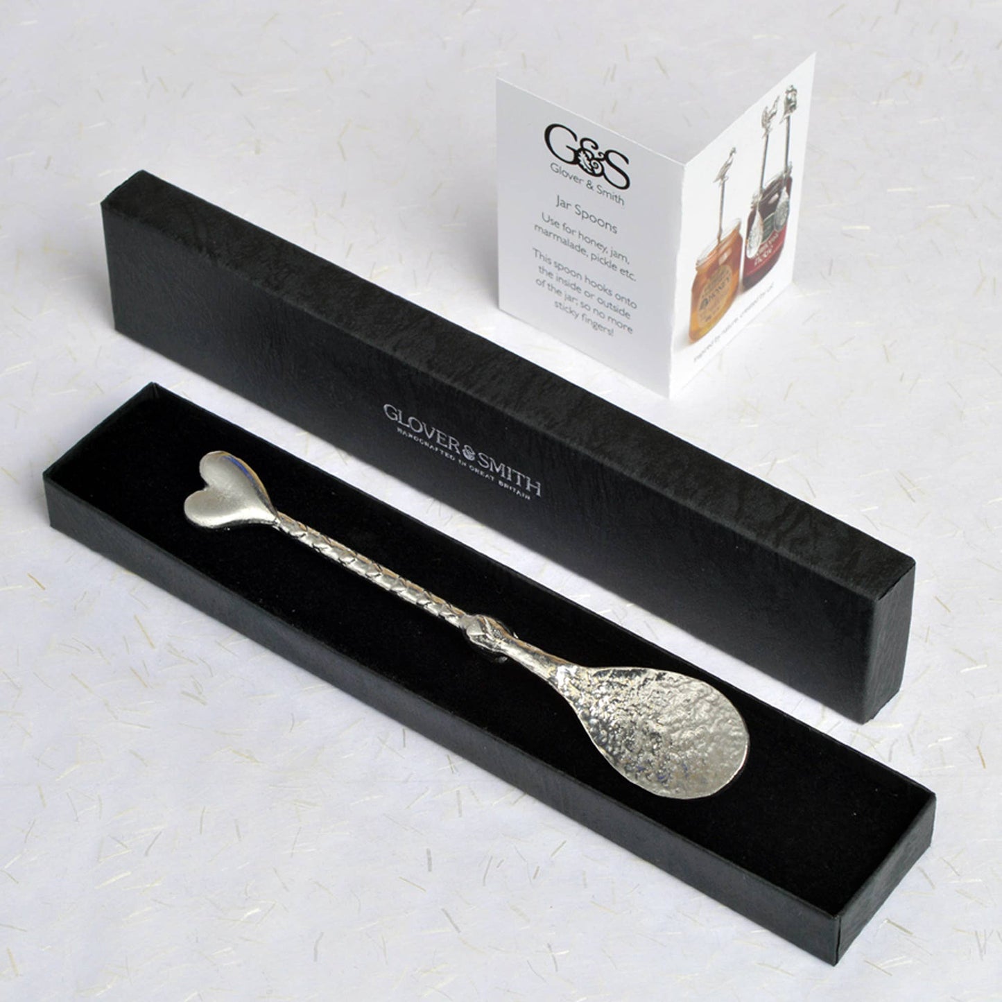 Heart Pewter Love Spoon, Jam Jar Spoons With Hooks