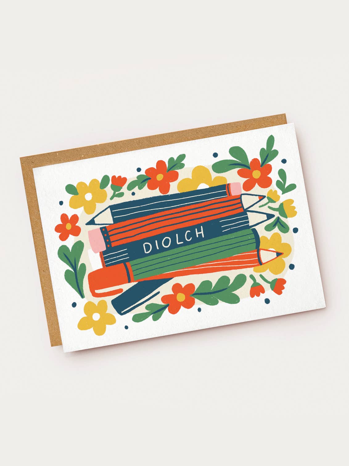 Diolch Teacher Thank You Card - Welsh Language