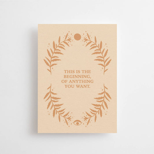 Anna Cosma - THE BEGINNING OF ANYTHING YOU WANT POSTCARD