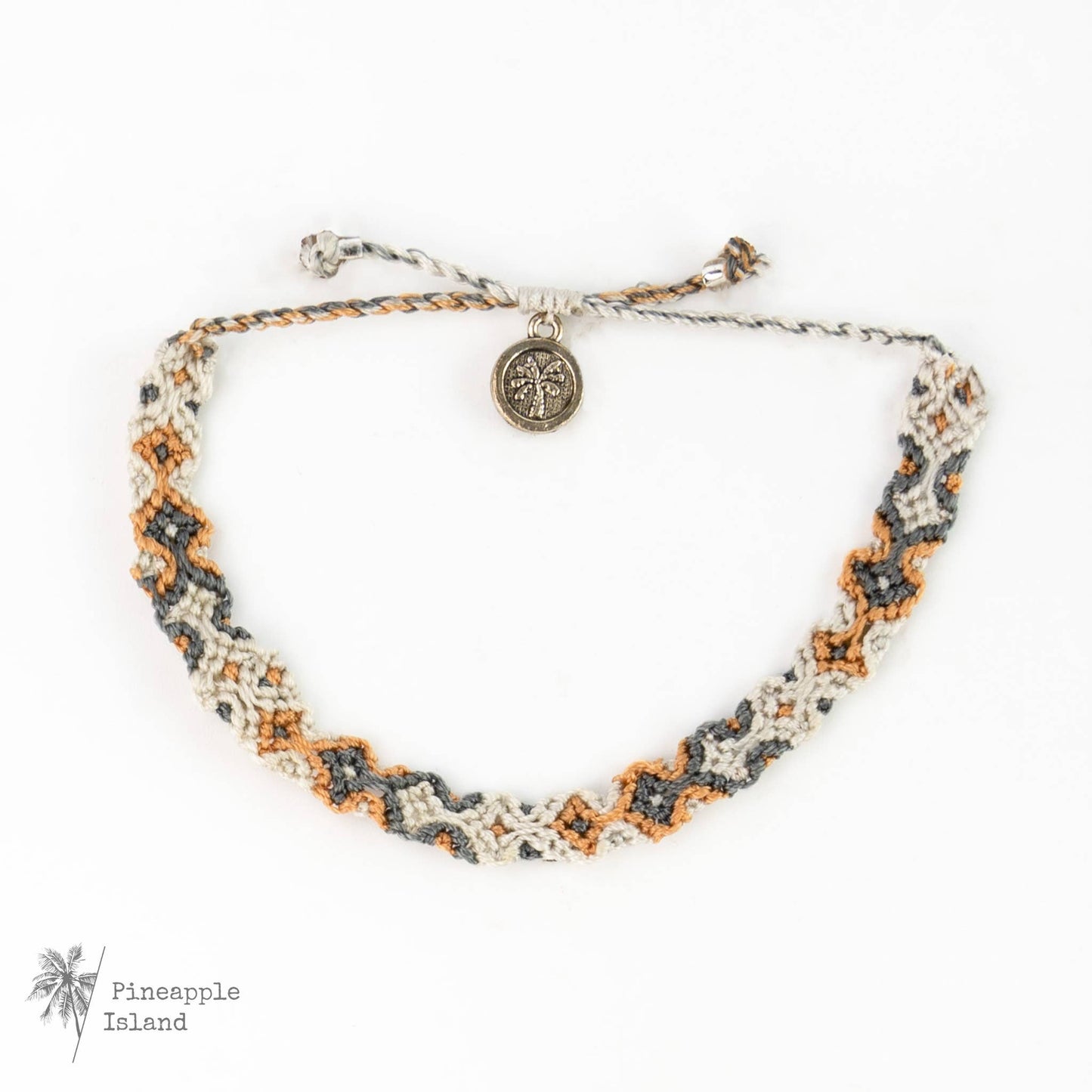 Pineapple Island - Leme Surf Bracelet, Braided Bracelet, by Pineapple Island : Orange & Navy