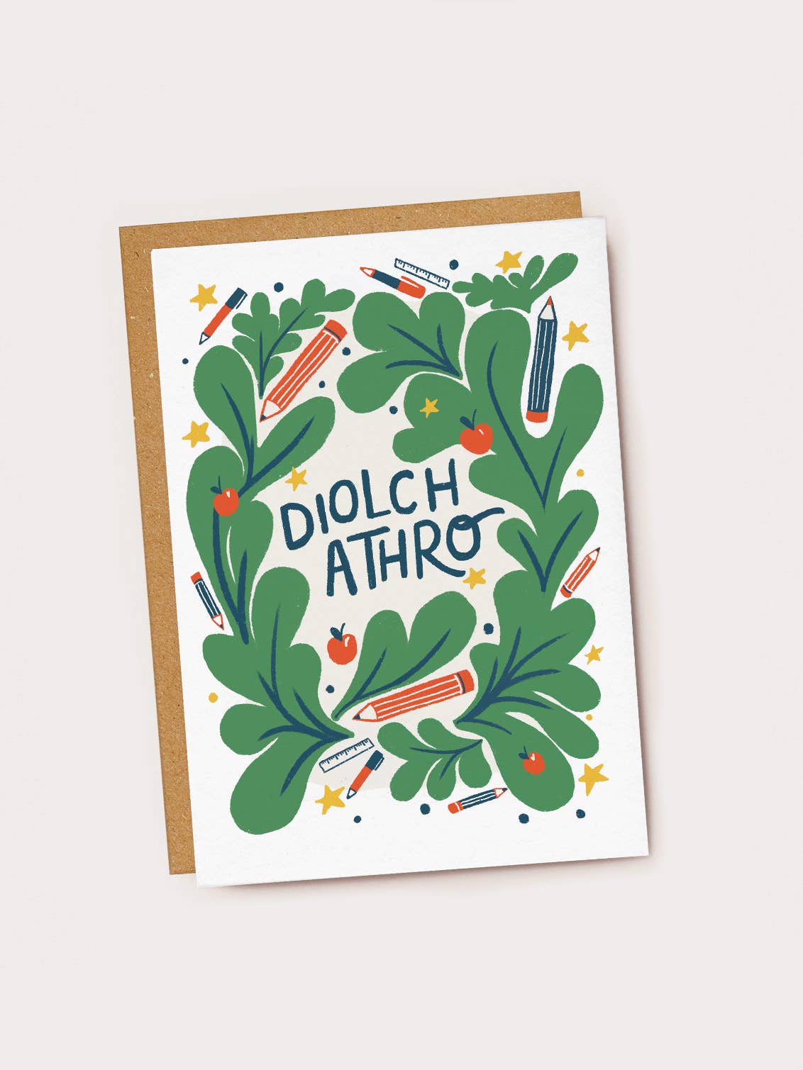 Diolch Athro Teacher Thank You Card - Welsh Language