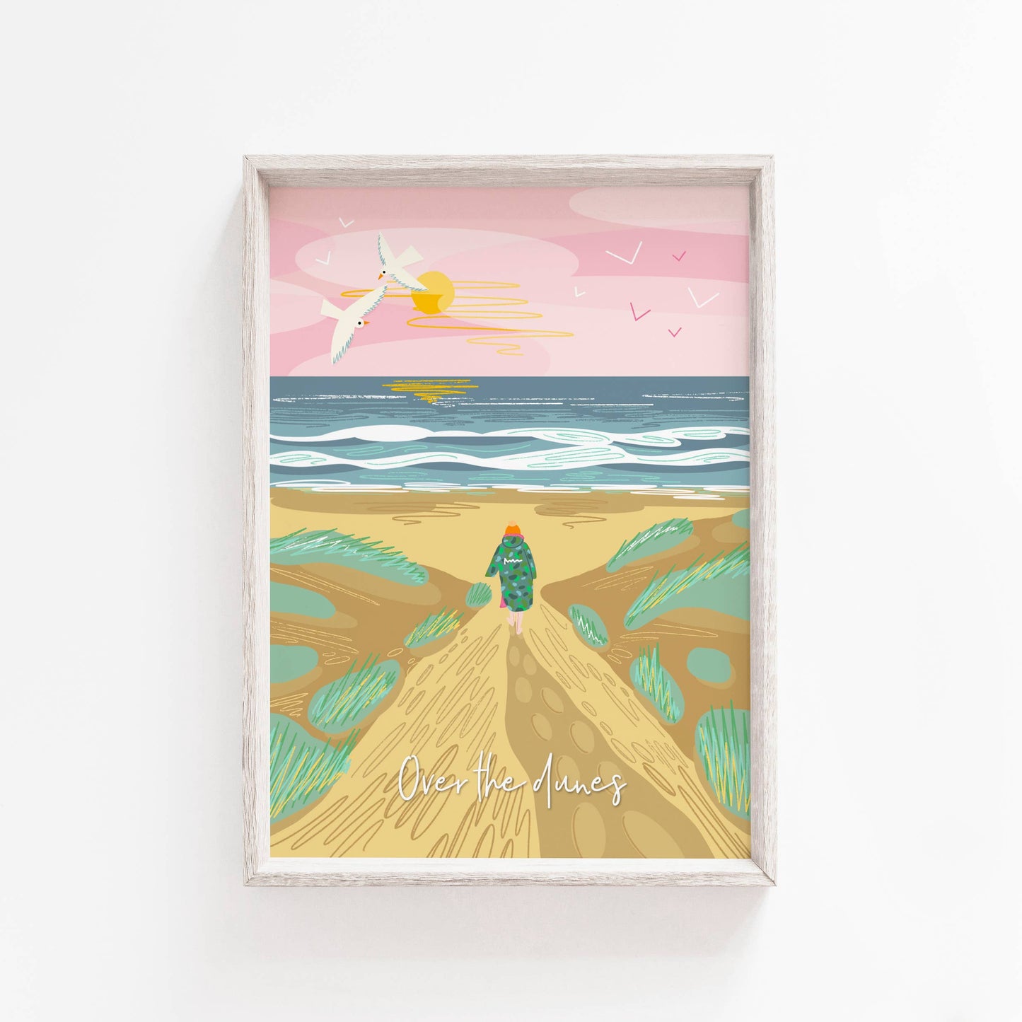 Onneke - Sea swimming print coastal print seaside print dunes