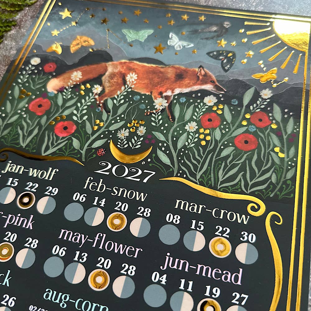 Glitter & Earth - A4 moon calendar 2027