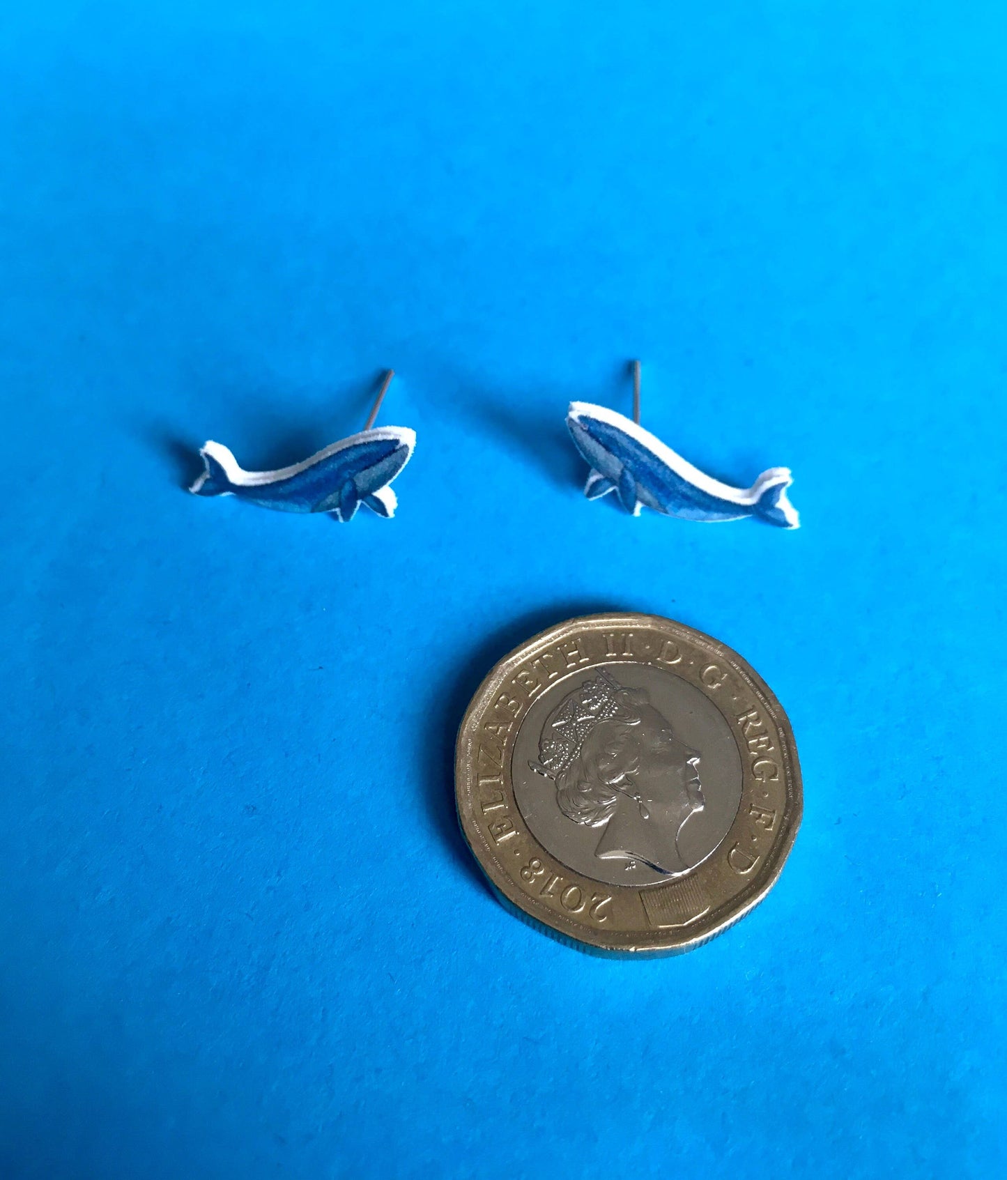 RatBeanCat - Little blue whale earrings