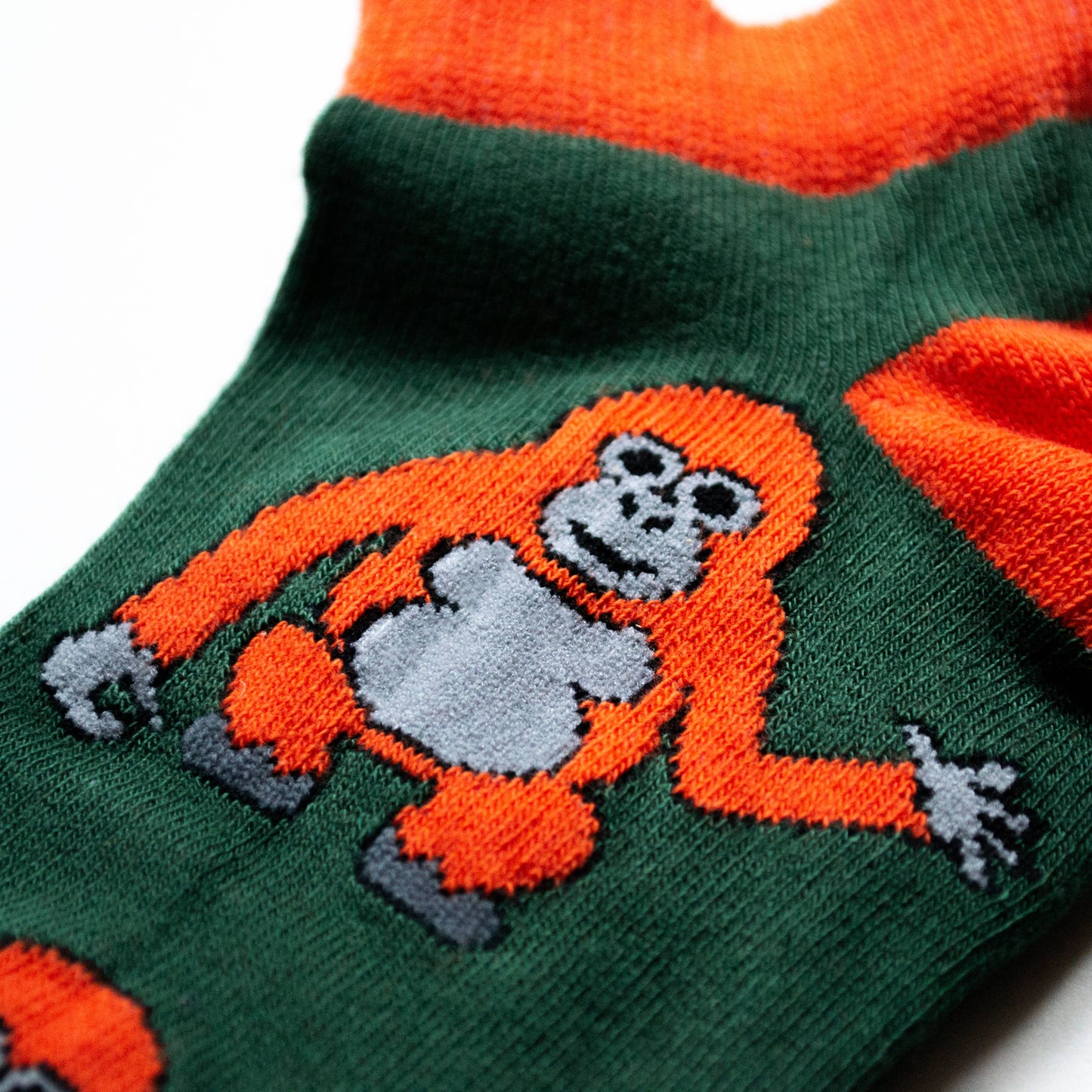 Orangutan Socks | Trainer Socks | Green Socks: UK Adult 4-7