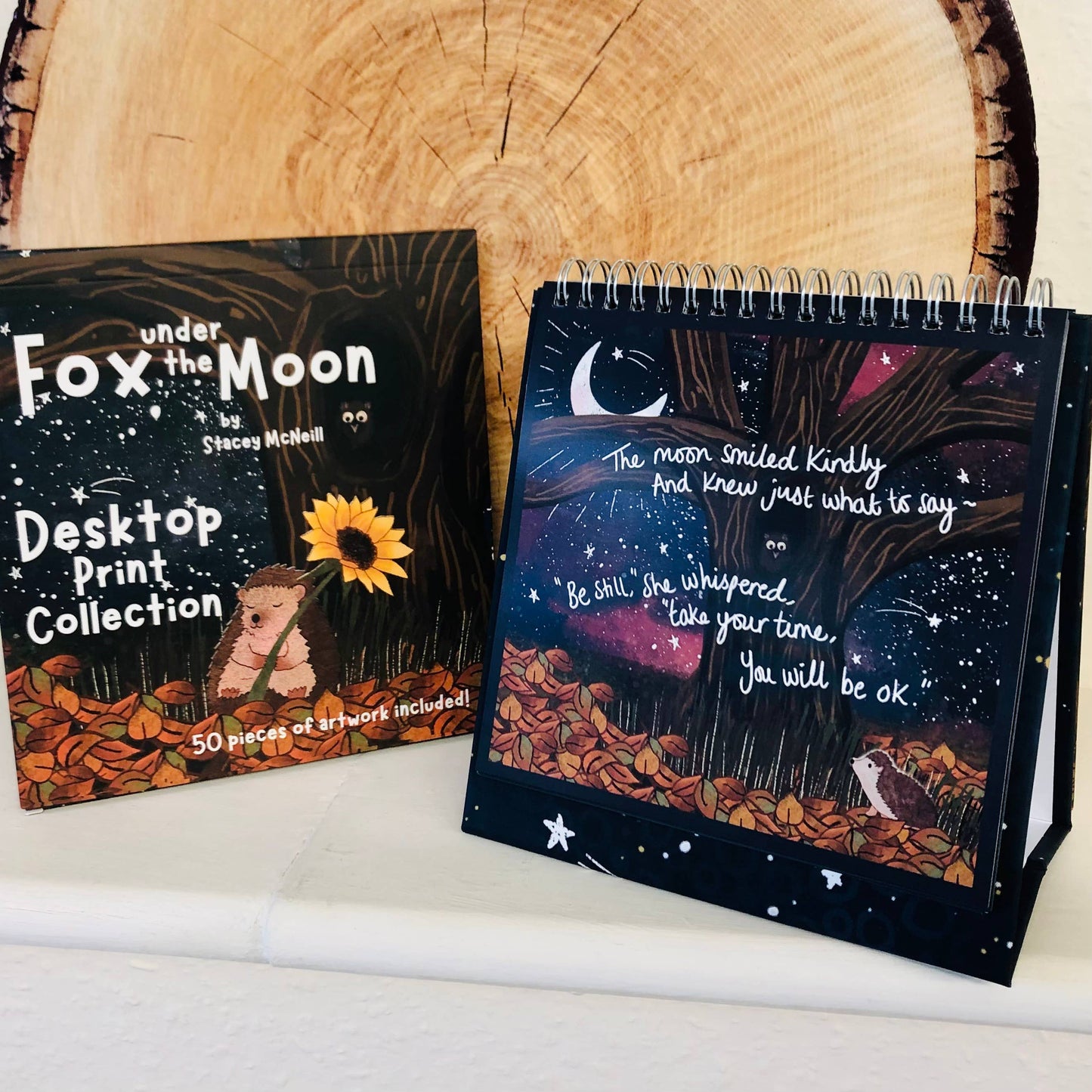Fox Under The Moon - Set of 50 Desktop Prints