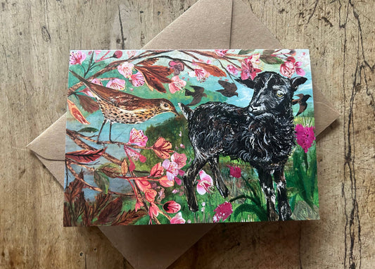 Clare O’Neill Artworks - A6 Spring Lamb blank greeting card