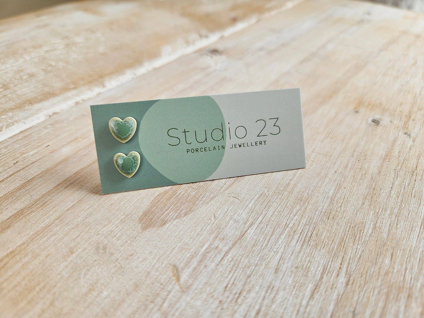 Studio 23 Ceramics - Stud Heart Earring Pair