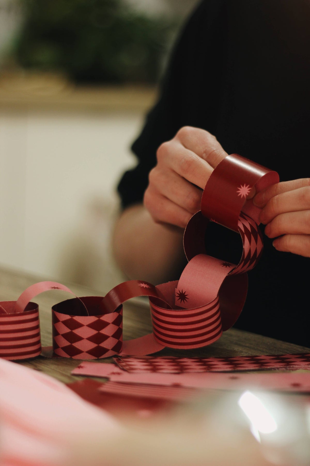 Berry & Blush | Paper Chain Kit Valentines Party Decor