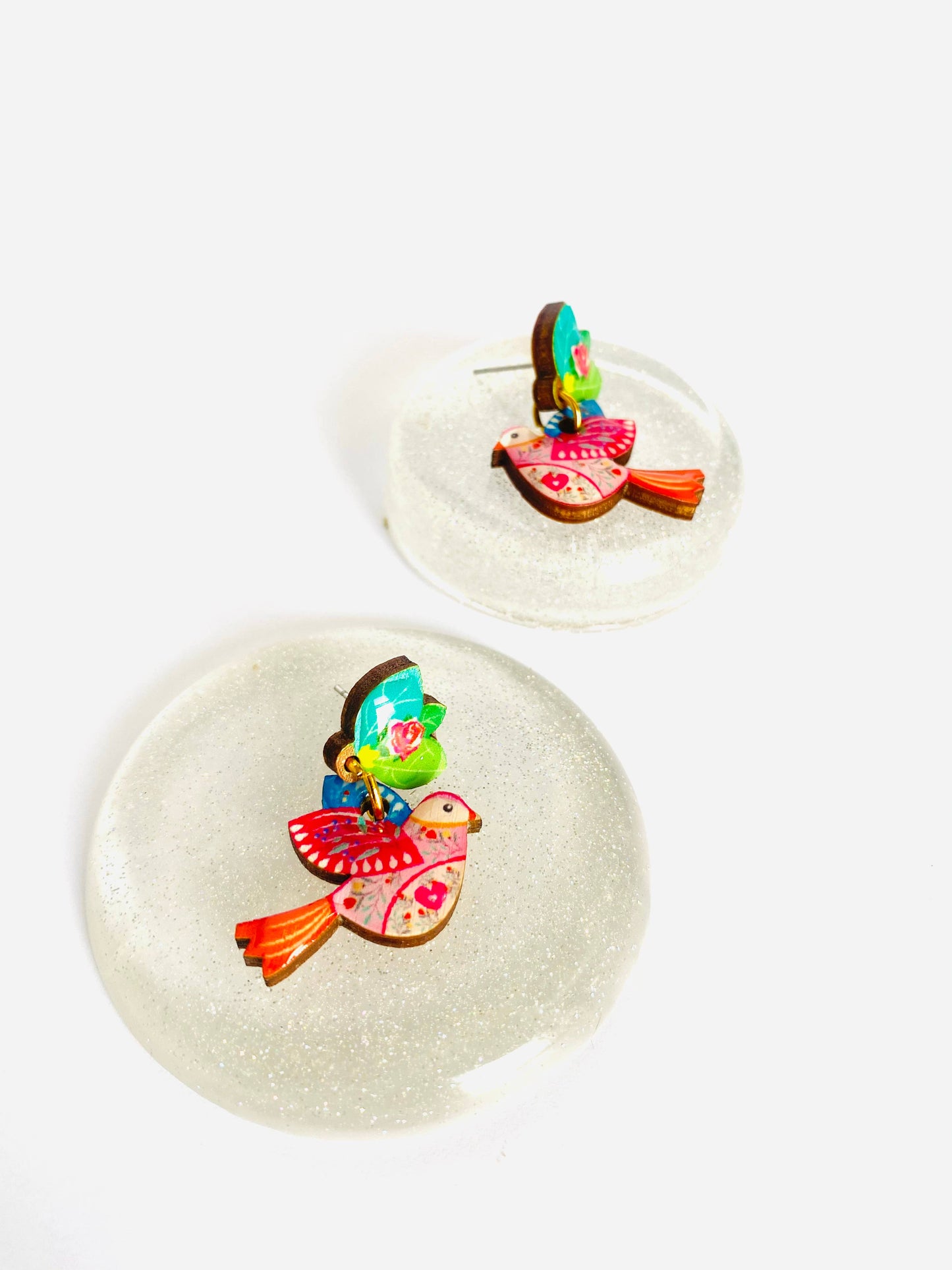 Rosie Rose Parker - Love bird statement earrings